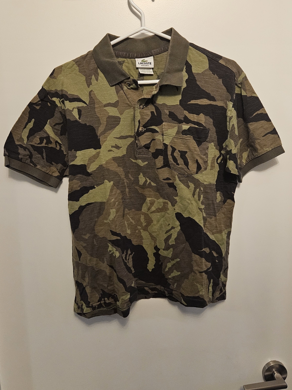 Lacoste Men's Camouflage Polo - Olive, Brown, Black